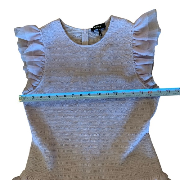 ME + EM Women's Ethereal Tulle Shirred Maxi Dress pink Glinda US Size 10 - Picture 11 of 11